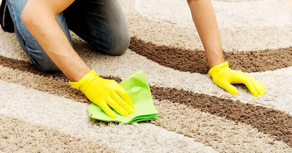 پاک کردن لکه نوشابه از روی فرش با مواد شوینده